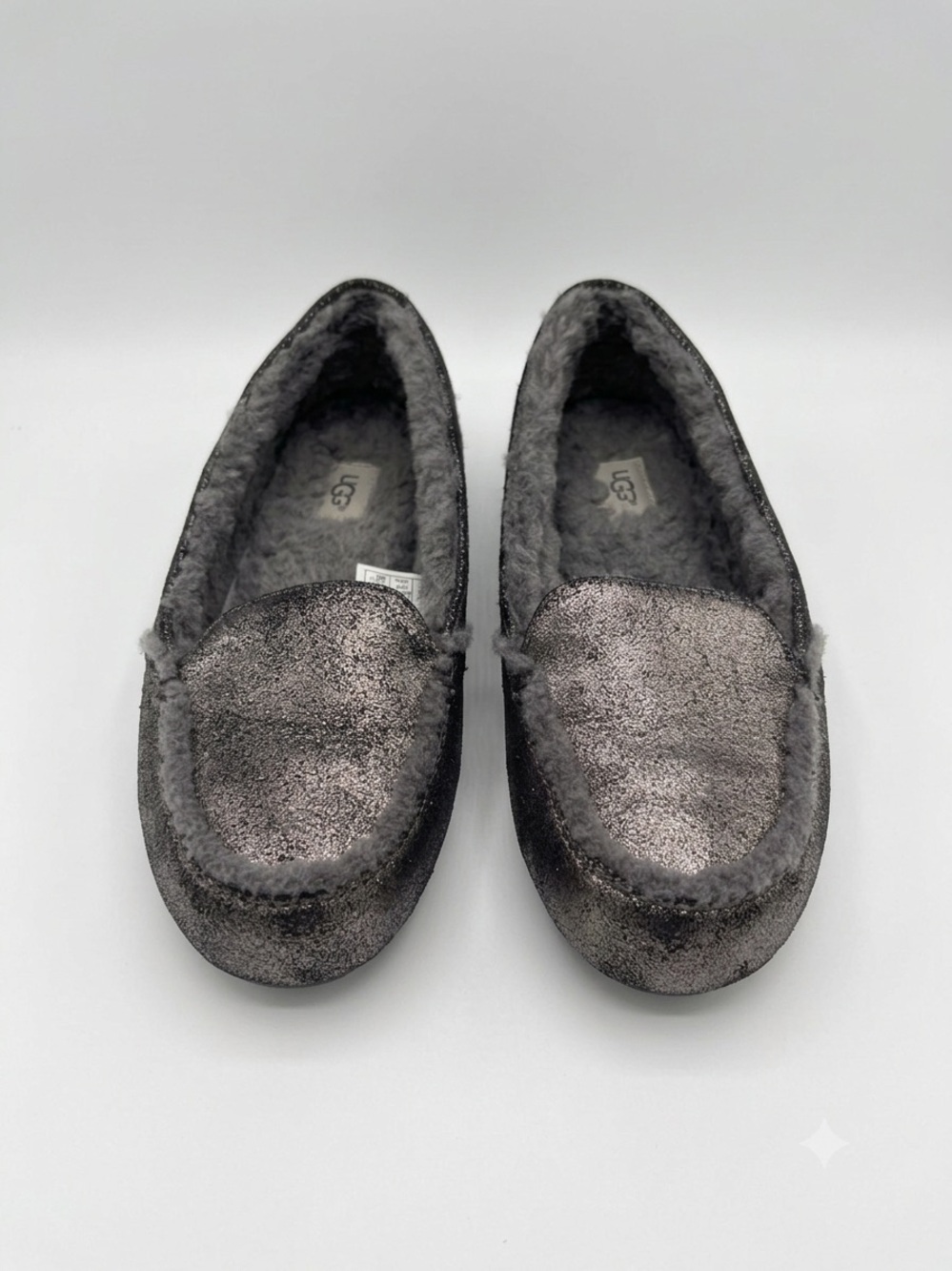 UGG Metallic Gray Suede Women's Slippers